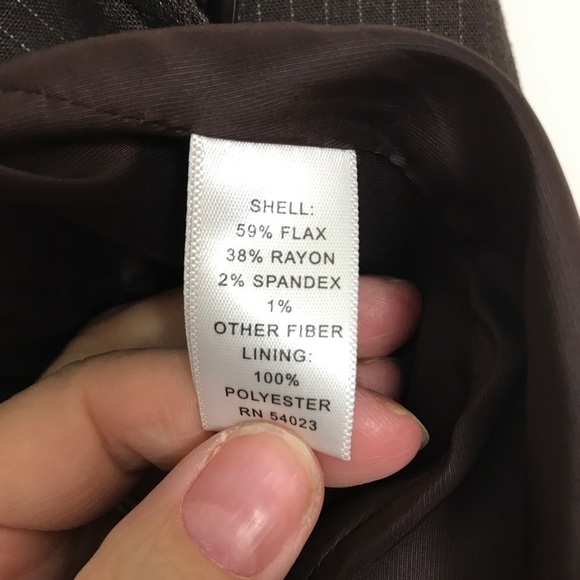 Banana Republic petite pinstripe brown blazer 0P - Picture 8 of 8